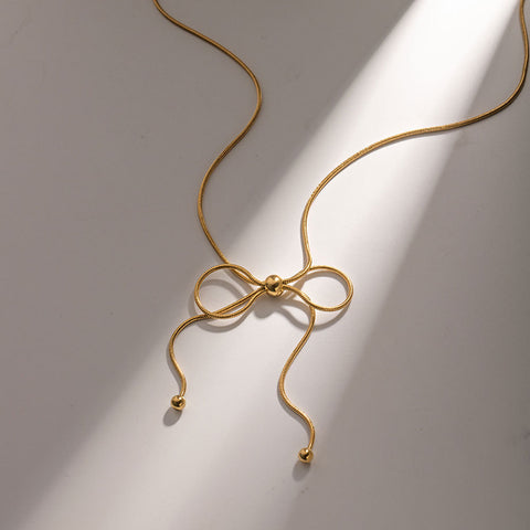 BOW DANGY NECKLACE