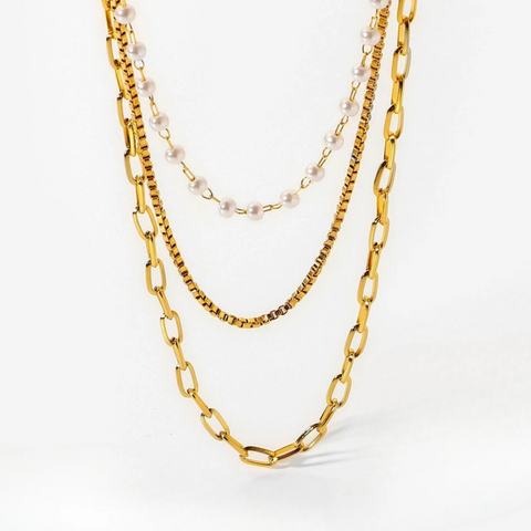 PEARL TRIO NECKLACE
