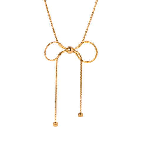 BOW DANGY NECKLACE