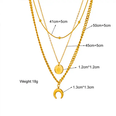 MOON LAYERED NECKLACE