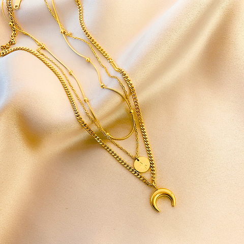 MOON LAYERED NECKLACE