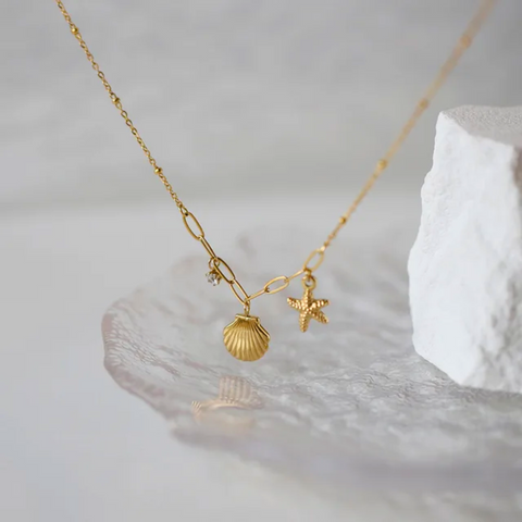 SOLITAIRE SHELL NECKLACE