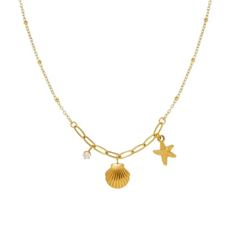 SOLITAIRE SHELL NECKLACE
