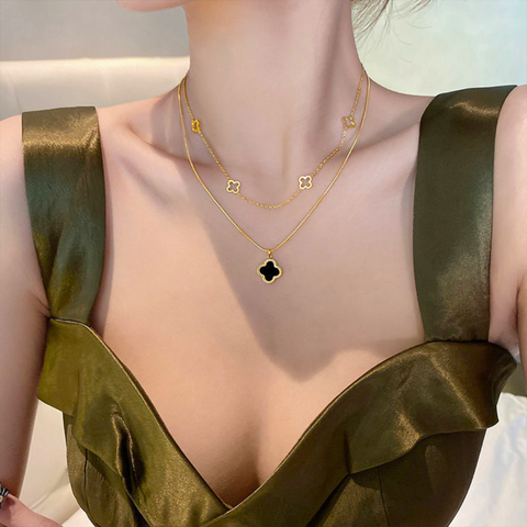CLOVER LAYERED NECKLACE