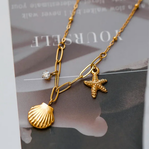 SOLITAIRE SHELL NECKLACE