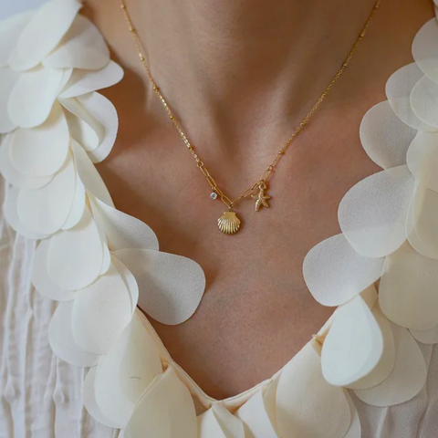 SOLITAIRE SHELL NECKLACE