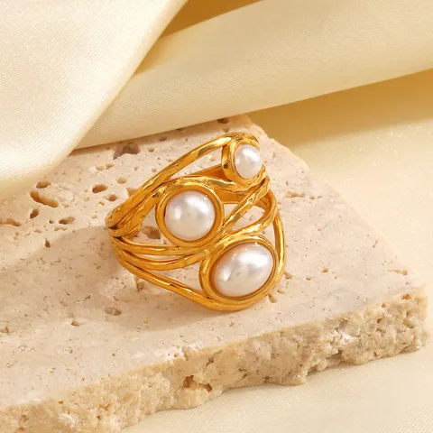 TRIO PEARL RING(Adjustable)